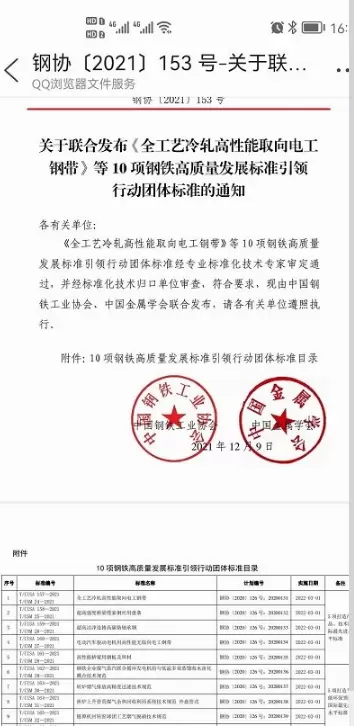 我公司牵头起草的《焦炉上升管荒煤气余热回收利用系统技术规范 外盘管式》（钢协【2020】126号：20200138）团体标准已获批准